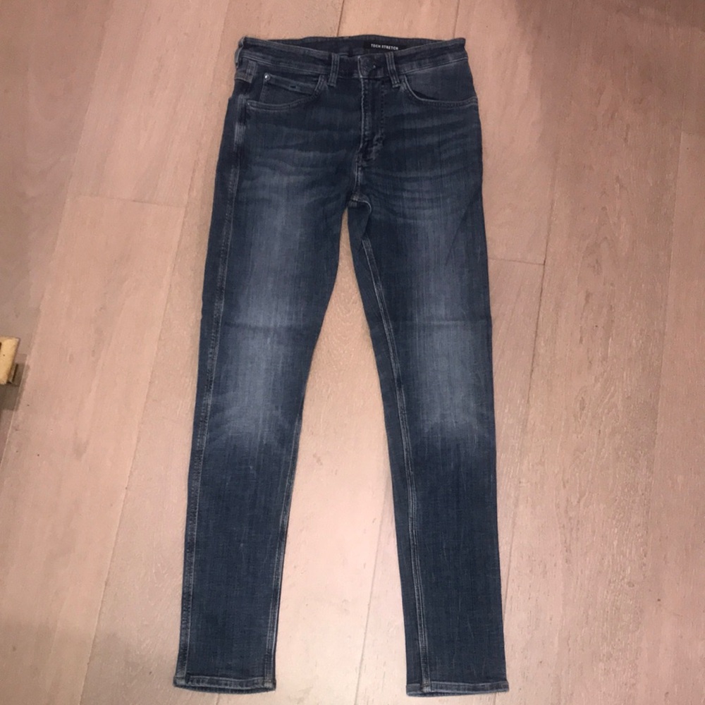 H&M Blue Skinny Jeans with Gradient Fading